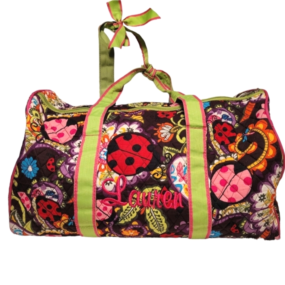 "LAUREN" Lady Bug Duffel Embroidered